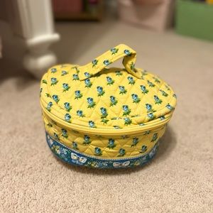 Vera Bradley Katherine Round Travel Cosmetic Makeup Organizer Case